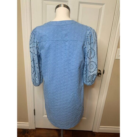 Cartolina Nantucket Blue Floral Eyelet Embroidered Isabella Dress Size S NWT! - Picture 4 of 5